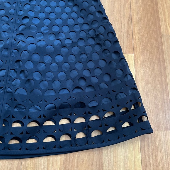 J. Crew laser cut midi skirt in navy blue - Picture 10 of 12